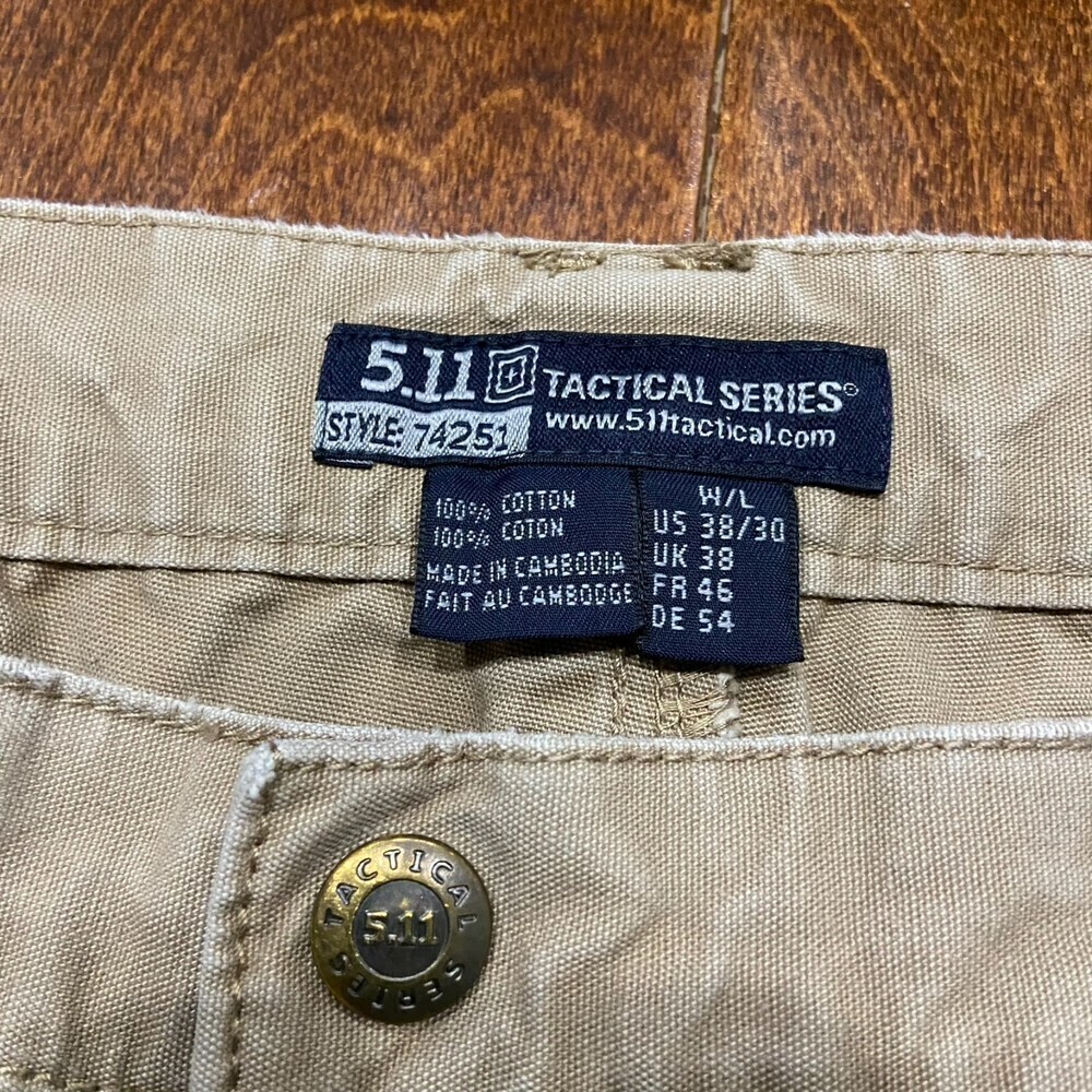 5.11 Tactical Gear Cargo Utility Workwear Outdoors Khaki Tan Pants Size 38 x 30 - Picture 5 of 8